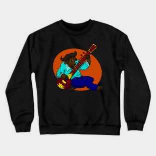 Sitar music is cool. So are water buffalos! Crewneck Sweatshirt